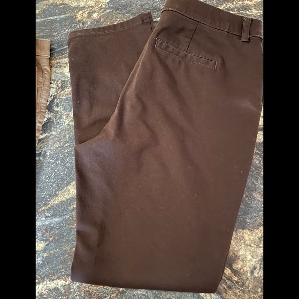 Christopher & Banks Signature Slimming Pant.  Brown.  Size 12.